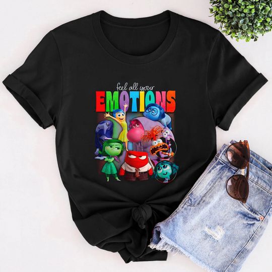 Discover Feel All Your Emotions T-Shirt, Funny Inside Character Family Matching Shirt