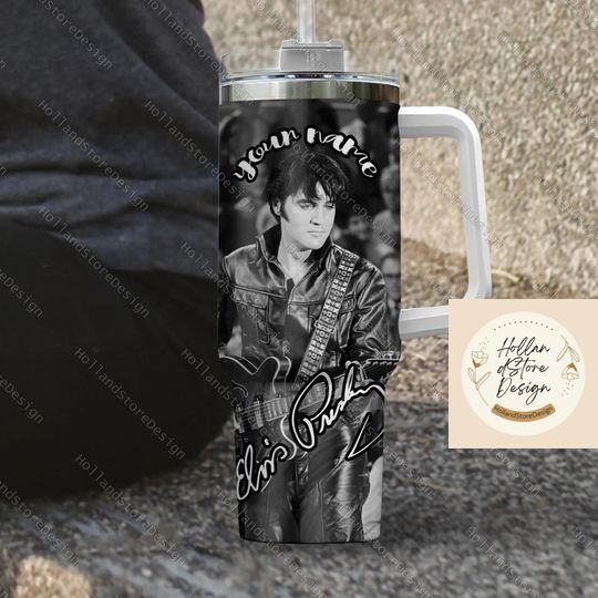 Discover Elvis Presley 40 OZ Tumbler, 40 Oz Tumbler With Handle, Personalized Elvis Presley Tumbler