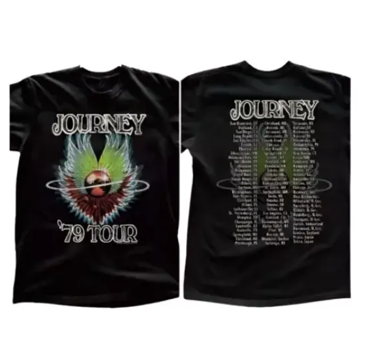 Discover Journey concert 1979 tour vintage t-shirt men's Unisex Black Shirt