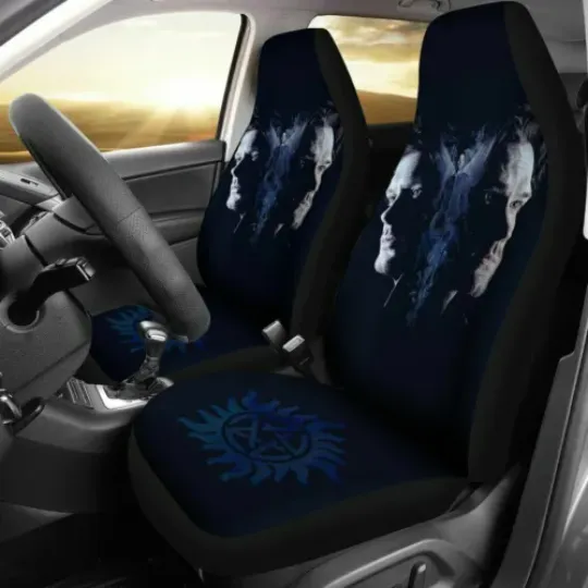 Discover Supernatural SPN 2PCS Car Seat Covers