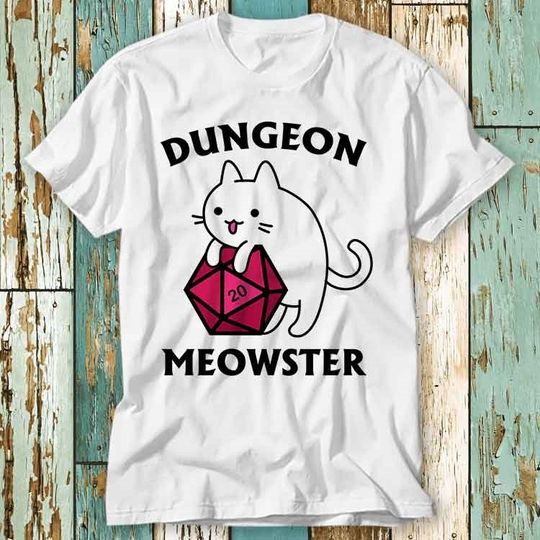 Discover Dungeon Meowster Dragons Monster DnD Guess I ll Die RPG T Shirt, Funny Shirt