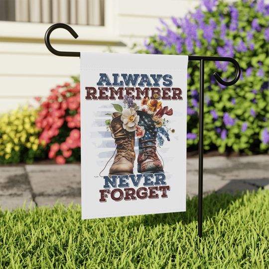 Discover Memorial Day Garden Flag, Patriotic Outdoor Flag, Always Remember Never Forget