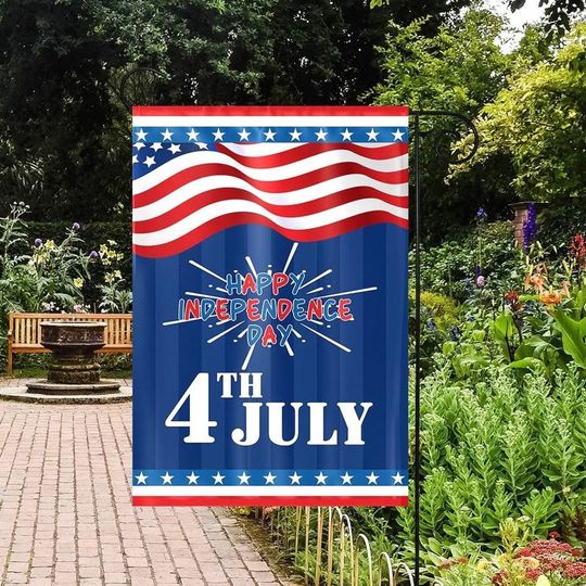 Discover America 4th Of July Celebration Home Decor Flag, Happy US Independence Day Flag