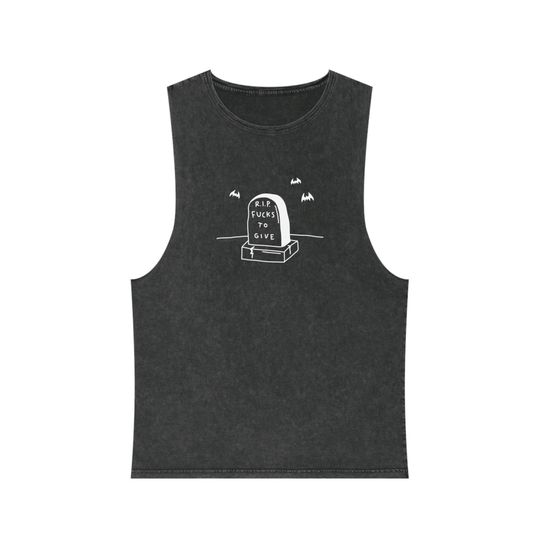 Discover RIP Stonewash Tank Top, Funny Mineral Wash Tank Top
