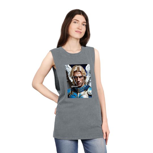 Discover The Angel Michael Unisex Mineral Tank Top