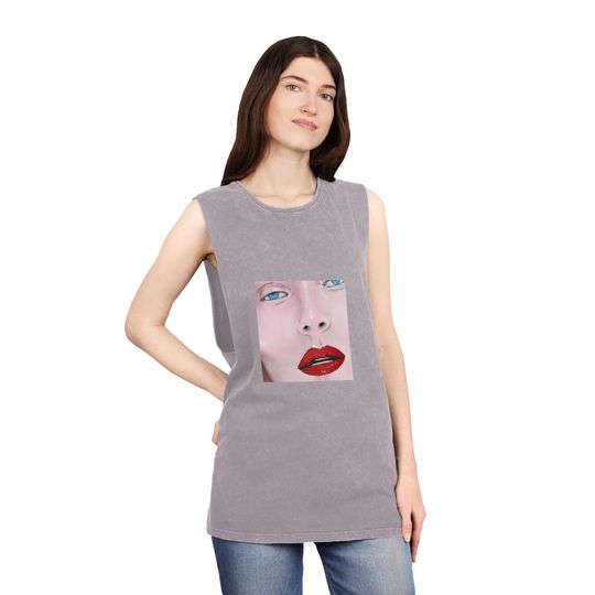 Discover Trans Pride Sophie Unisex Stonewash Tank Top
