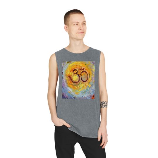 Discover Aum Unisex Stonewash Tank Top