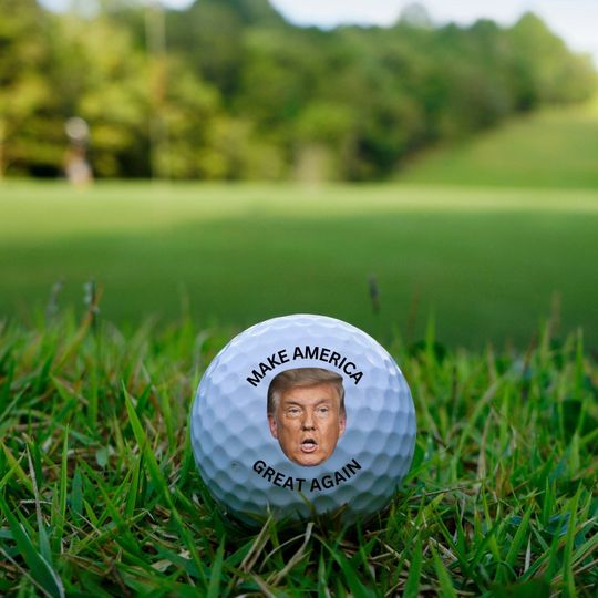 Discover Funny Trump Golf Ball, MAGA Gift for Golfers