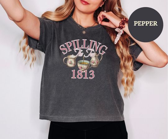 Discover Spilling The Tea Bridgerton Shirt, Bridgerton Party, Lady Whistledown Boxy