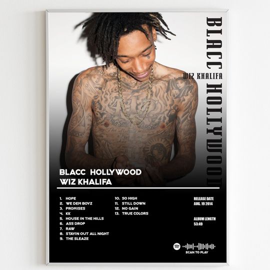 Discover Wiz Khalifa - Blacc Hollywood | Minimalist Album Poster