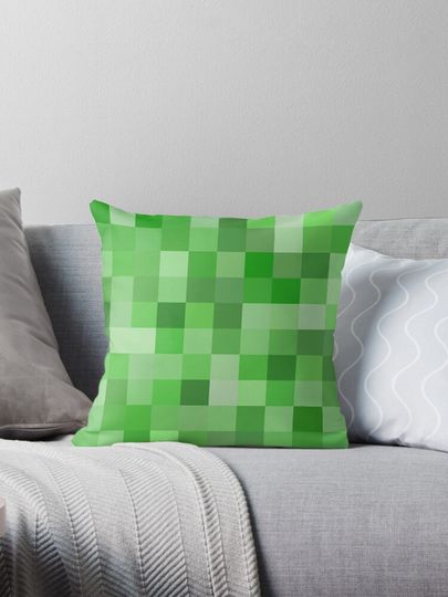 Discover Creeper pattern Pillow