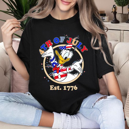 Discover Funny Cartoon Duck Shirt For 4th July Day, Independent Day Gift