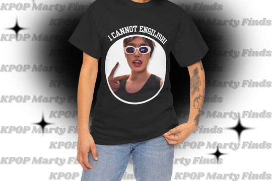 Discover Ateez Mingi Meme Kpop Shirt, Ateez Mingi I Cannot English Kpop Merch