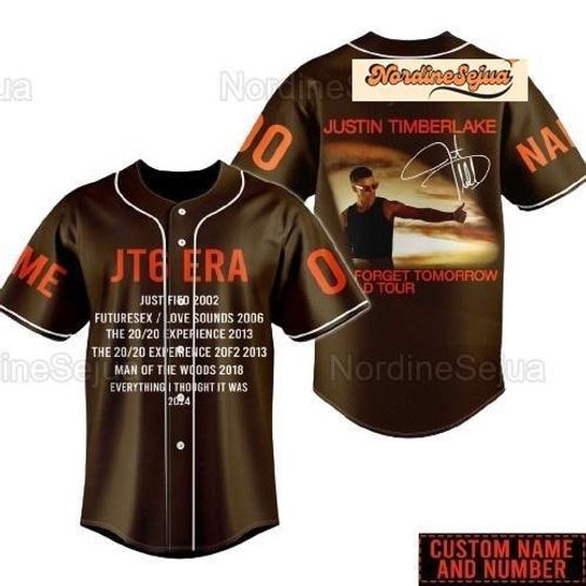 Discover Personalized Justin Timberlake The Forget Tomorrow World Tour Baseball Jersey