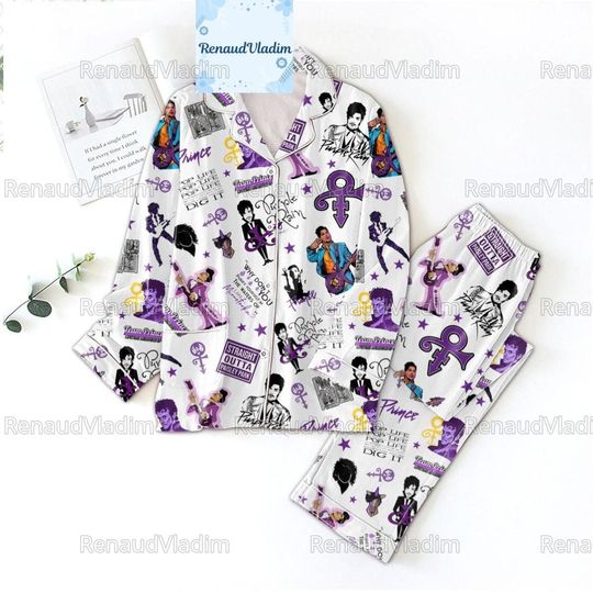 Discover Prince Purple Pajamas Set, Prince Pur Rain Shirt, Pajama Set Women