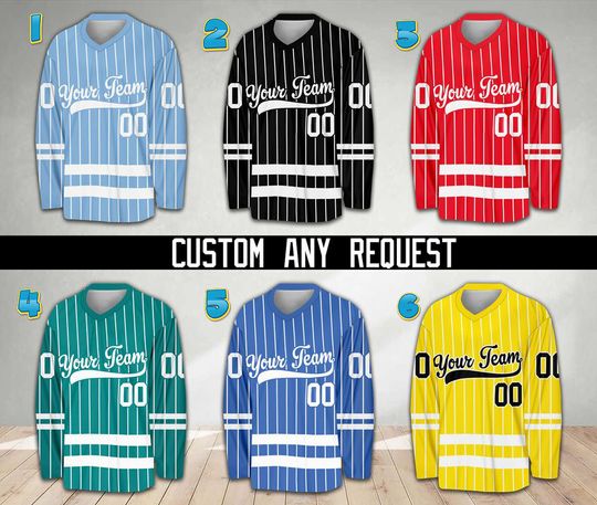 Discover Custom Name Hockey Shirt Personalized