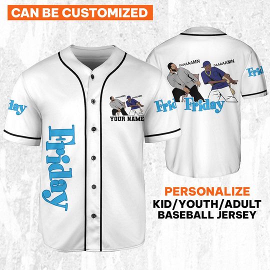 Discover Personalize Friday Film Daaaaamn Funny Meme, Custom Friday Damn Funny Jersey