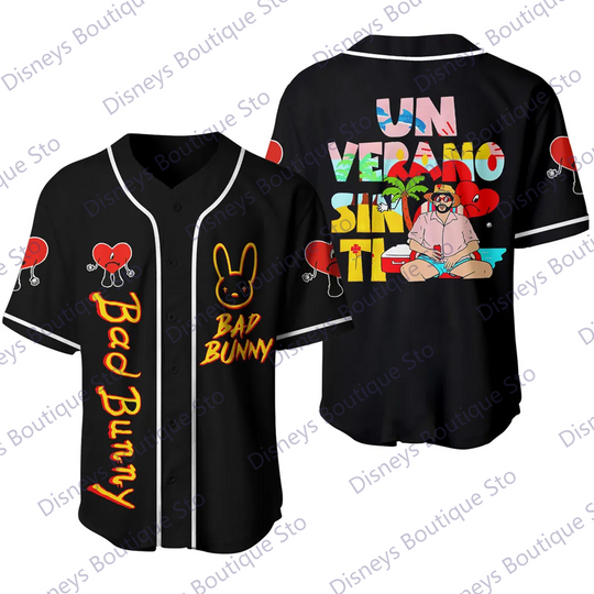 Discover Bad Bunny Puerto Rican Rapper Baseball Jersey, Gifts for Bad Bunny Fan
