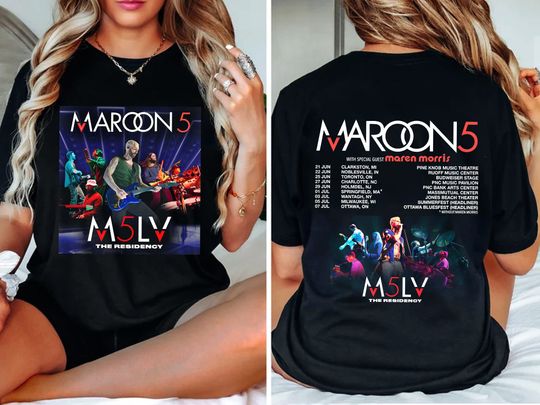 Discover Maroon 5 2024 Tour T-Shirt - Band Fan Apparel