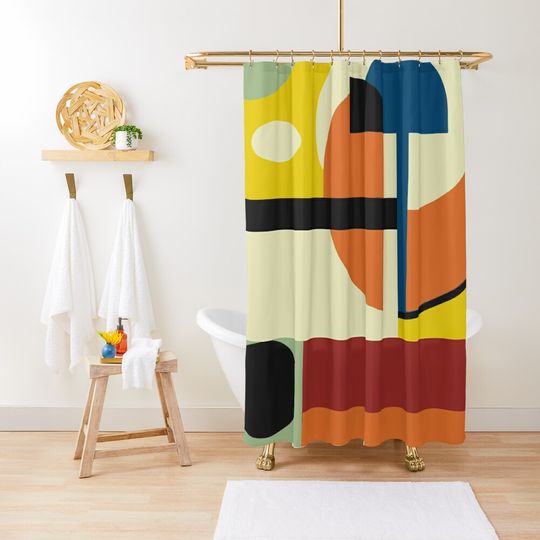 Discover Bauhaus homage Shower Curtain