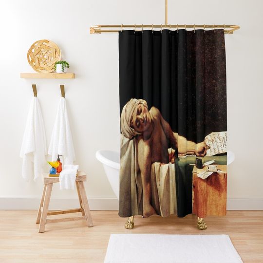 Discover The Death of Marat by Jacques-Louis David Shower Curtain