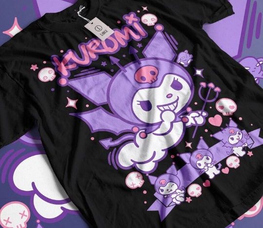 Discover Kuromi Cute Anime Shirt, Cotton Tee, Graphic Tshirt for men, women, Unisex, Gifts for Fan Merch