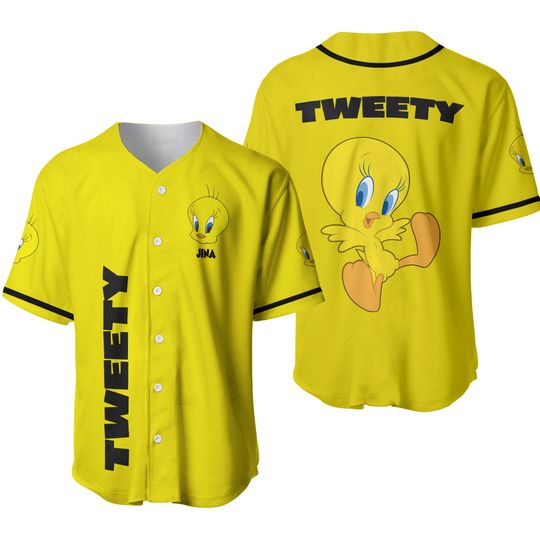 Discover Custom Tweety Jersey Shirt, Tweety Baseball Shirt