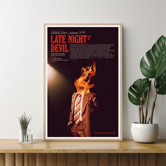 Discover Late Night with the Devil poster,Gift for Friends,Unique Wall Art,Custom Movie Poster,Movie Art,Room Decoration,Personalized Poster