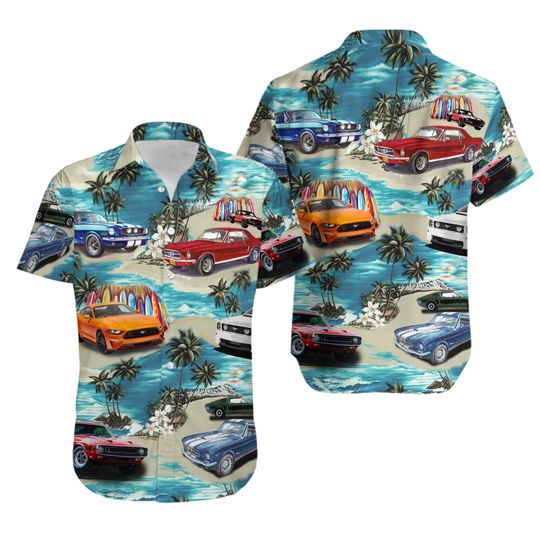 Discover Mustang Car Hawaiian Shirt, Summer Shirt