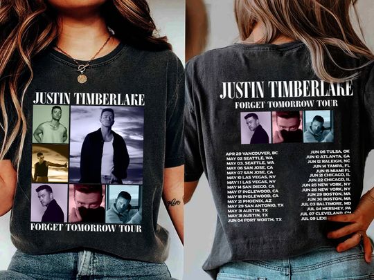 Discover 2024 Justin Timberlake Tour Shirt, Forget Tomorrow World Tour Shirt, Justin Timberlake Concert Group T-Shirt