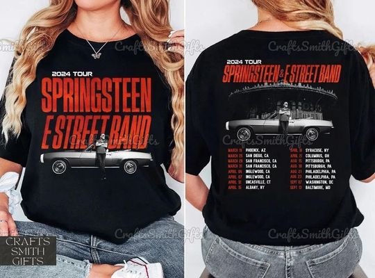 Discover Bruce Springsteen And E Street 2024 Tour Shirt, E Street Shirt, Springsteen Shirt