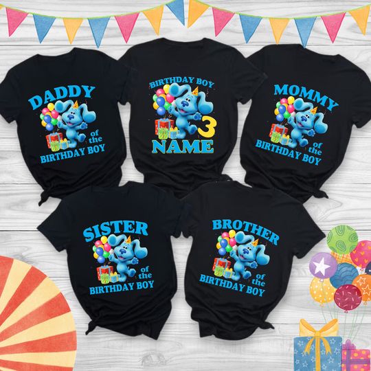 Discover Blue Dog Family Matching Birthday Shirt, Blues Clues Birthday Shirt