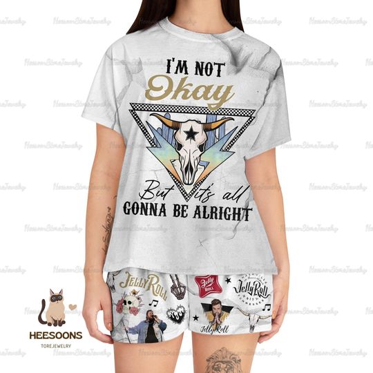 Discover Jelly Roll Short Pajamas Set, Jelly Roll Concert Shirt