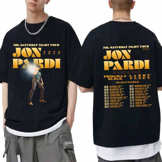 Discover Jon Pardi - Mr. Saturday Night Tour 2024 Double Sided Shirt