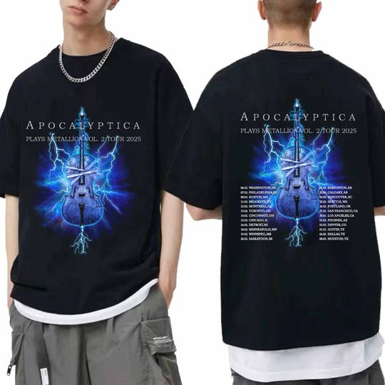 Discover Apocalyptica 2025 Tour Double Sided Shirt