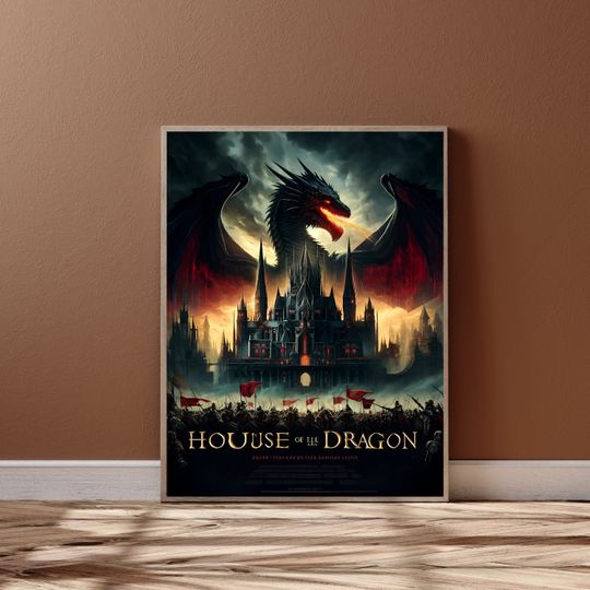 Discover House of the Dragon Poster, Medieval Fantasy Art