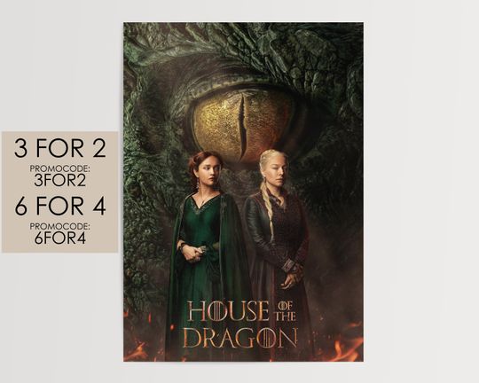 Discover House Of The Dragon Poster - TV Movie Poster Art Film Print