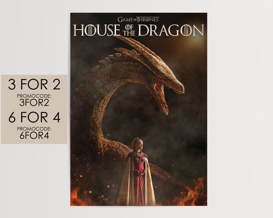 Discover House Of The Dragon Poster - TV Movie Poster Art Film Print Gift