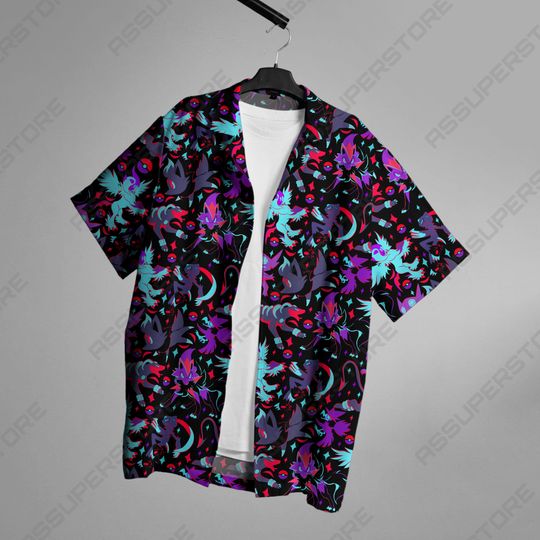 Discover Absol Houndoom Hawaiian Shirt Hawaii Button Up Shirt Gift