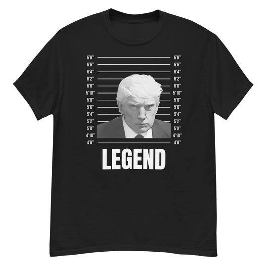 Discover Trump Legend Mugshot Shirt, Trump 2024 Republican T-Shirt