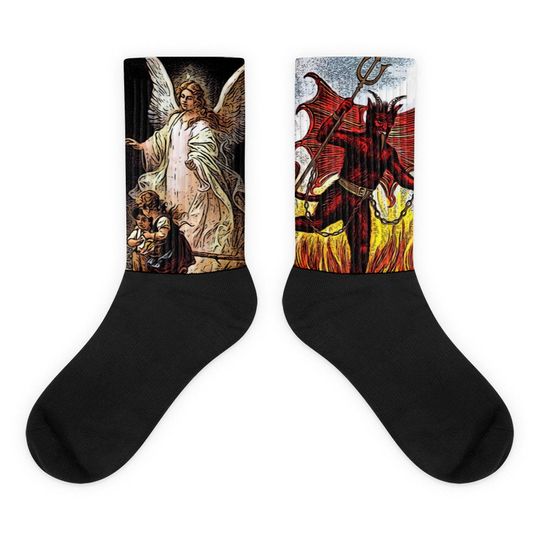 Discover Angel and Devil Socks, Vintage Angel and Devil Socks