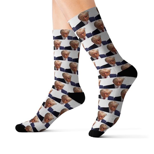 Discover Donald Trump Mugshot Socks, Donald Trump Prison Socks