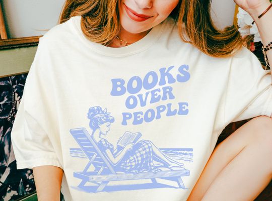 Discover Books Over People Shirt, Beach Book Lover Summer