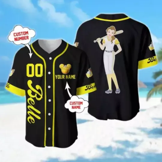 Discover Custom Name And Number Princess Baseball Jersey, Beauty Basketball Design