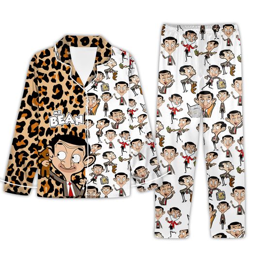 Discover Mr. Bean Cartoon Teddy Bear Pajamas Set