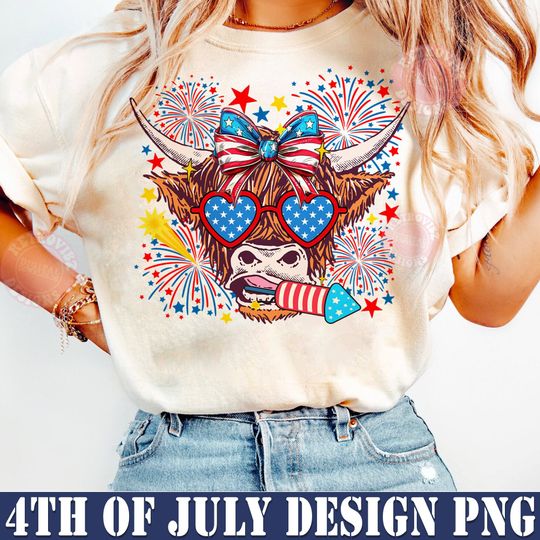 Discover 4th of july Highland Cow, America, Highland Cow Shirt