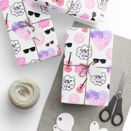 Discover Pink and White Swiftie Wrapping Paper
