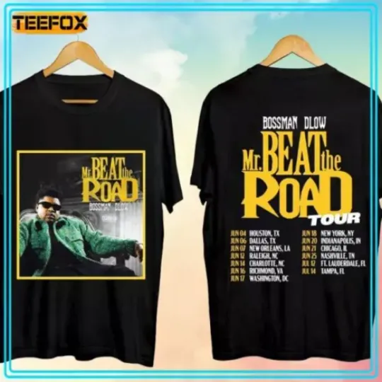 Discover BossMan Dlow Mr Beat The Road Tour 2024 Music T-Shirt
