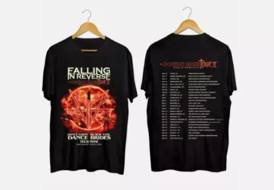 Discover Falling in Reverse - Popular Monstour II 2024 Shirt Cotton Unisex For Fans