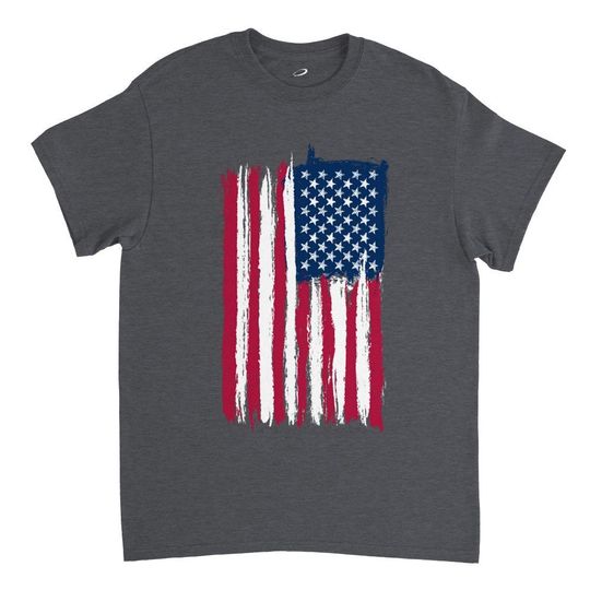 Discover T-Shirt USA with Flag Art painting Patriotic Shirt Independence Day Shirt